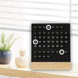 Maxbell Perpetual Calendar Reusable Mini Desk Calendar for Home Accessories Office