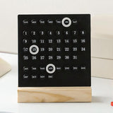 Maxbell Perpetual Calendar Reusable Mini Desk Calendar for Home Accessories Office