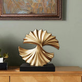 Maxbell Wave Modern Shelf Decor Collection Wave Resin Statue for Home Entrance Decor Style A