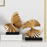 Maxbell Wave Modern Shelf Decor Collection Wave Resin Statue for Home Entrance Decor Style B