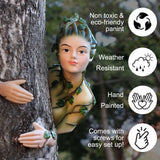 Maxbell Fairy Tree Hugger Sculpture Resin Figurine Halloween Garden Christmas Statue