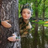 Maxbell Fairy Tree Hugger Sculpture Resin Figurine Halloween Garden Christmas Statue