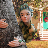 Maxbell Fairy Tree Hugger Sculpture Resin Figurine Halloween Garden Christmas Statue