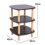 Maxbell End Table 3 Tier Storage Small Side Table for Living Room Sofa Small Spaces