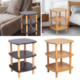 Maxbell End Table 3 Tier Storage Small Side Table for Living Room Sofa Small Spaces