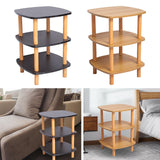 Maxbell End Table 3 Tier Storage Small Side Table for Living Room Sofa Small Spaces