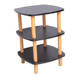 Maxbell End Table 3 Tier Storage Small Side Table for Living Room Sofa Small Spaces