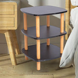 Maxbell End Table 3 Tier Storage Small Side Table for Living Room Sofa Small Spaces