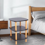 Maxbell End Table 3 Tier Storage Small Side Table for Living Room Sofa Small Spaces