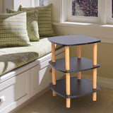 Maxbell End Table 3 Tier Storage Small Side Table for Living Room Sofa Small Spaces