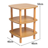 Maxbell End Table 3 Tier Storage Small Side Table for Living Room Sofa Small Spaces