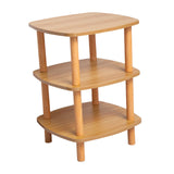 Maxbell End Table 3 Tier Storage Small Side Table for Living Room Sofa Small Spaces