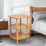 Maxbell End Table 3 Tier Storage Small Side Table for Living Room Sofa Small Spaces