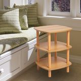 Maxbell End Table 3 Tier Storage Small Side Table for Living Room Sofa Small Spaces