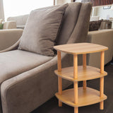 Maxbell End Table 3 Tier Storage Small Side Table for Living Room Sofa Small Spaces