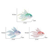 Maxbell 3Pcs Hanging Fish Ornaments Art Spring Fish Decorations for Door Office Wall