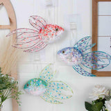 Maxbell 3Pcs Hanging Fish Ornaments Art Spring Fish Decorations for Door Office Wall