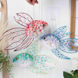 Maxbell 3Pcs Hanging Fish Ornaments Art Spring Fish Decorations for Door Office Wall