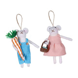 Maxbell 2x Felt Mouse Hanging Ornaments Christmas Tree Ornaments for Garland Holiday