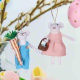Maxbell 2x Felt Mouse Hanging Ornaments Christmas Tree Ornaments for Garland Holiday