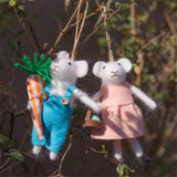 Maxbell 2x Felt Mouse Hanging Ornaments Christmas Tree Ornaments for Garland Holiday