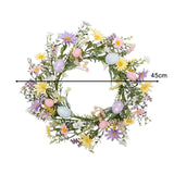 Maxbell Easter Egg Wreath Easter Decor 45cm Artificial Garland for Home Office Party