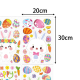 Maxbell 9 Sheets Easter Bunny Window Stickers Cute Glass Window Clings for Kids Home