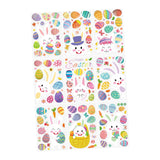 Maxbell 9 Sheets Easter Bunny Window Stickers Cute Glass Window Clings for Kids Home