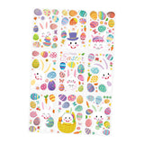 Maxbell 9 Sheets Easter Bunny Window Stickers Cute Glass Window Clings for Kids Home