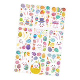 Maxbell 9 Sheets Easter Bunny Window Stickers Cute Glass Window Clings for Kids Home
