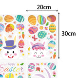 Maxbell 9 Sheets Easter Bunny Window Stickers Cute Glass Window Clings for Kids Home