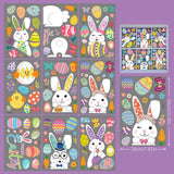 Maxbell 9 Sheets Easter Bunny Window Stickers Cute Glass Window Clings for Kids Home