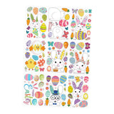 Maxbell 9 Sheets Easter Bunny Window Stickers Cute Glass Window Clings for Kids Home