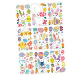Maxbell 9 Sheets Easter Bunny Window Stickers Cute Glass Window Clings for Kids Home