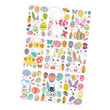 Maxbell 9 Sheets Easter Bunny Window Stickers Cute Glass Window Clings for Kids Home