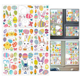 Maxbell 9 Sheets Easter Bunny Window Stickers Cute Glass Window Clings for Kids Home