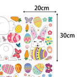Maxbell 9 Sheets Easter Bunny Window Stickers Cute Glass Window Clings for Kids Home