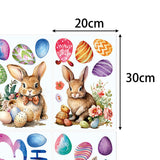 Maxbell 9 Sheets Easter Bunny Window Stickers Cute Glass Window Clings for Kids Home