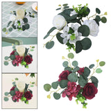 Maxbell Candle Ring Decor Round Greenery Wreath for Anniversary Party Dining Room