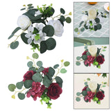 Maxbell Candle Ring Decor Round Greenery Wreath for Anniversary Party Dining Room