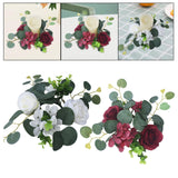 Maxbell Candle Ring Decor Round Greenery Wreath for Anniversary Party Dining Room