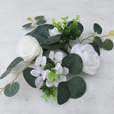 Maxbell Candle Ring Decor Round Greenery Wreath for Anniversary Party Dining Room