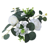 Maxbell Candle Ring Decor Round Greenery Wreath for Anniversary Party Dining Room