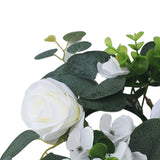 Maxbell Candle Ring Decor Round Greenery Wreath for Anniversary Party Dining Room