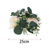 Maxbell Candle Ring Gifts Garland Greenery Wreath for Festival Dining Room Farmhouse Champagne