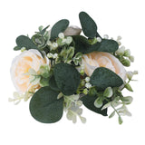 Maxbell Candle Ring Gifts Garland Greenery Wreath for Festival Dining Room Farmhouse Champagne