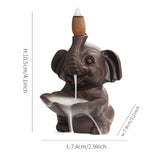 Maxbell Elephant Incense Holder Waterfall Backflow Incense Burner for Garden Desktop