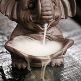 Maxbell Elephant Incense Holder Waterfall Backflow Incense Burner for Garden Desktop