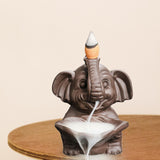 Maxbell Elephant Incense Holder Waterfall Backflow Incense Burner for Garden Desktop