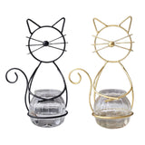 Maxbell Hydroponic Plant Vase with Cat Metal Holder for Home Bonsai Decor Desk Decor Black